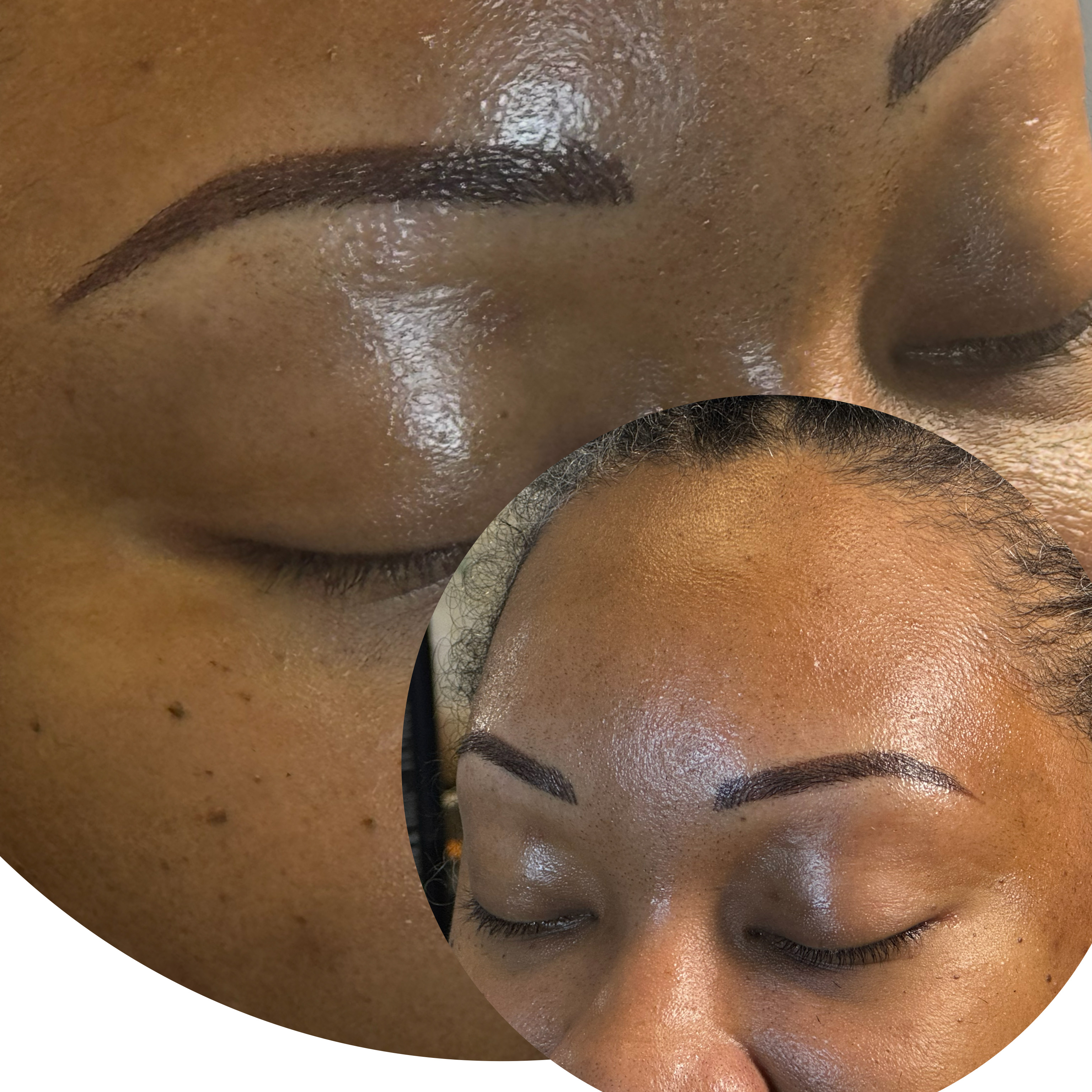 Ombre brow microshading result